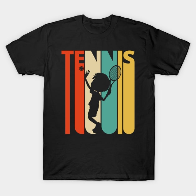 TENNIS Silhouette, retro design. T-Shirt by MadebyTigger